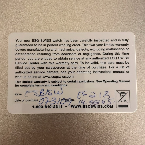 ESQ Swiss (by Movado) women’s diamond accent MOP Dial Watch - Picture 8 of 8